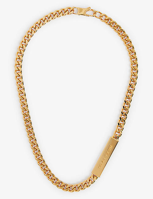 1017 ALYX 9SM: Logo-engraved gold-toned necklace