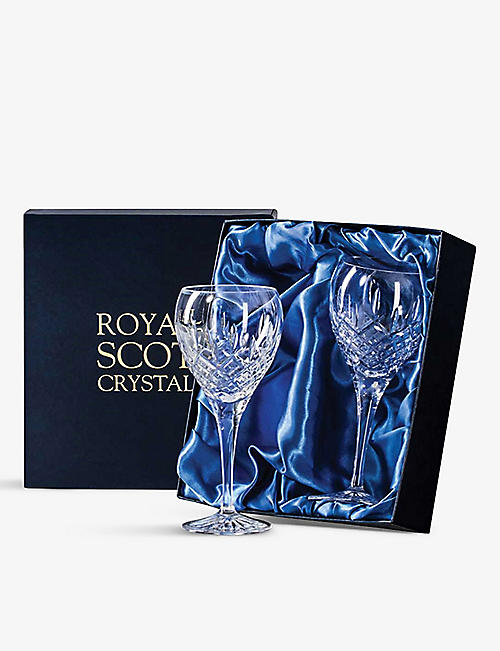 ROYAL SCOT CRYSTAL: London large crystal wine glasses set of two