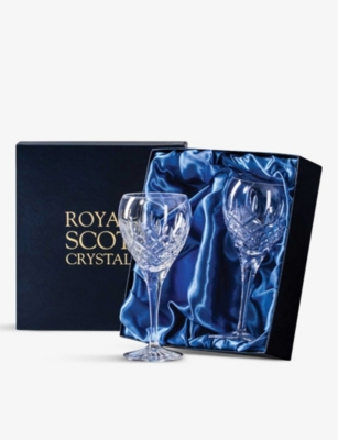 Royal Scot Crystal London Large Crystal Wine Glasses Set Of Two ModeSens