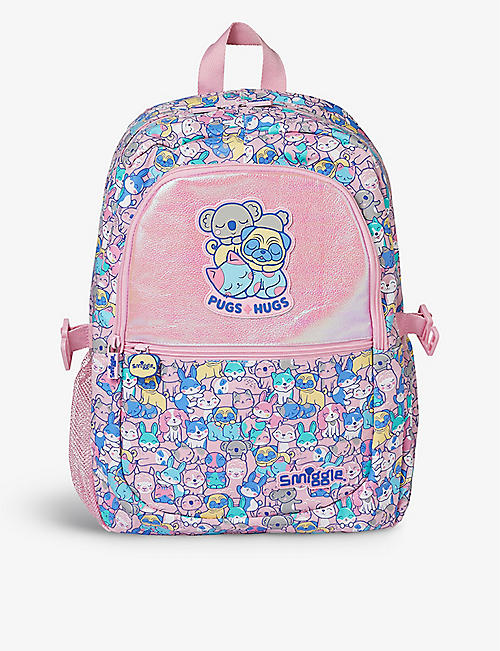 SMIGGLE: Better Together graphic-print attachable woven backpack