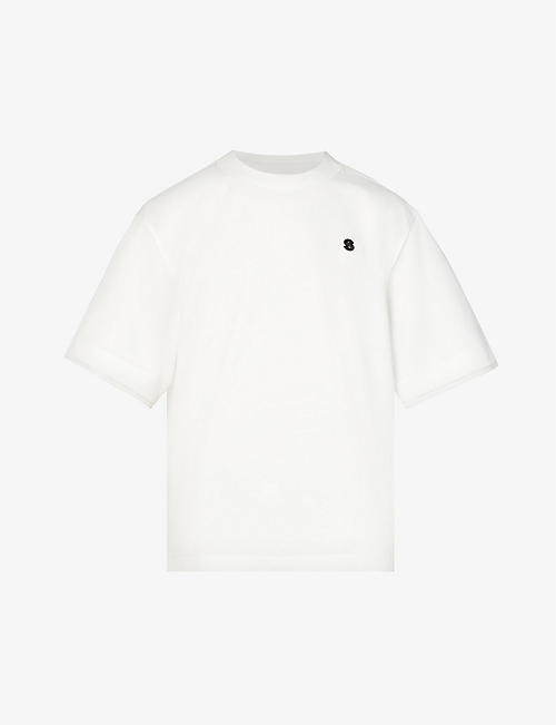 SACAI: Logo-print cotton-jersey T-shirt