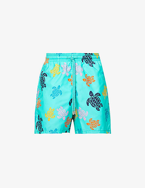 VILEBREQUIN: Turtle-print relaxed-fit swim shorts