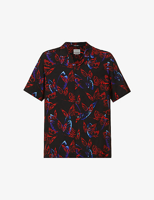 KSUBI: Ultrafly butterfly-print woven shirt