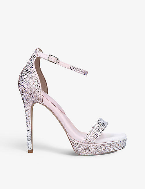 ALDO: Scarlett rhinestone-embellished woven heeled sandals