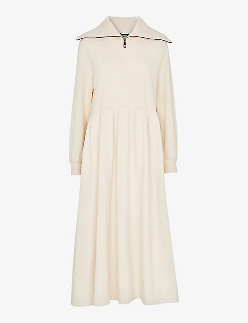 WHISTLES: Lili relaxed-fit organic-cotton midi dress