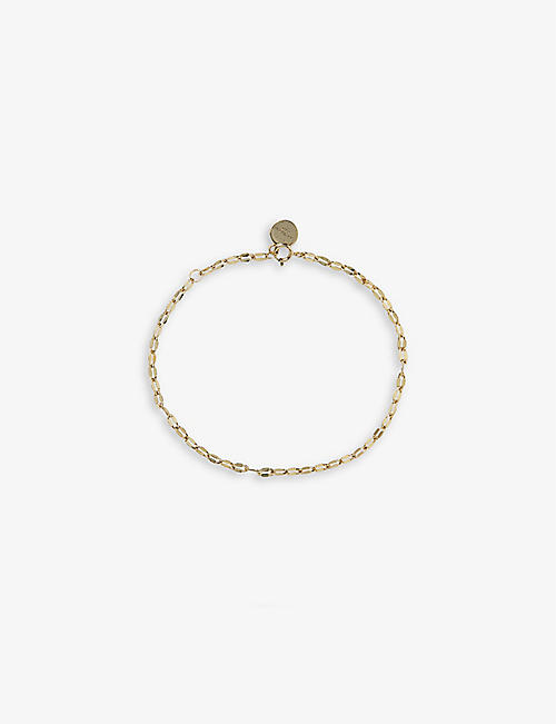 THE WHITE COMPANY: Cable-chain brass and sterling-silver bracelet