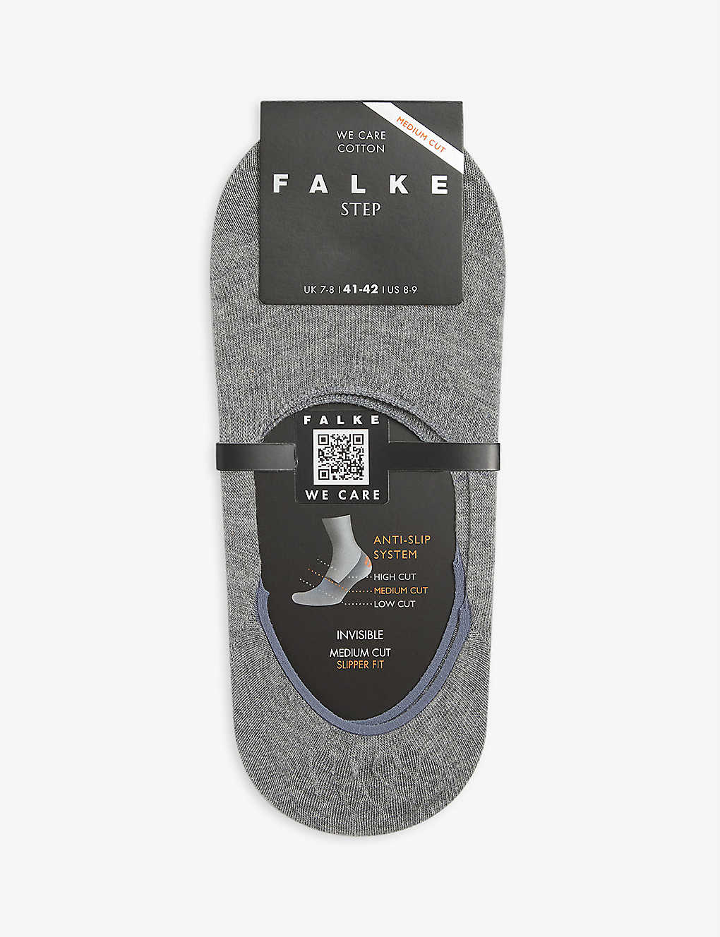 Falke Step Anti-slip Cotton-blend Socks In Grey