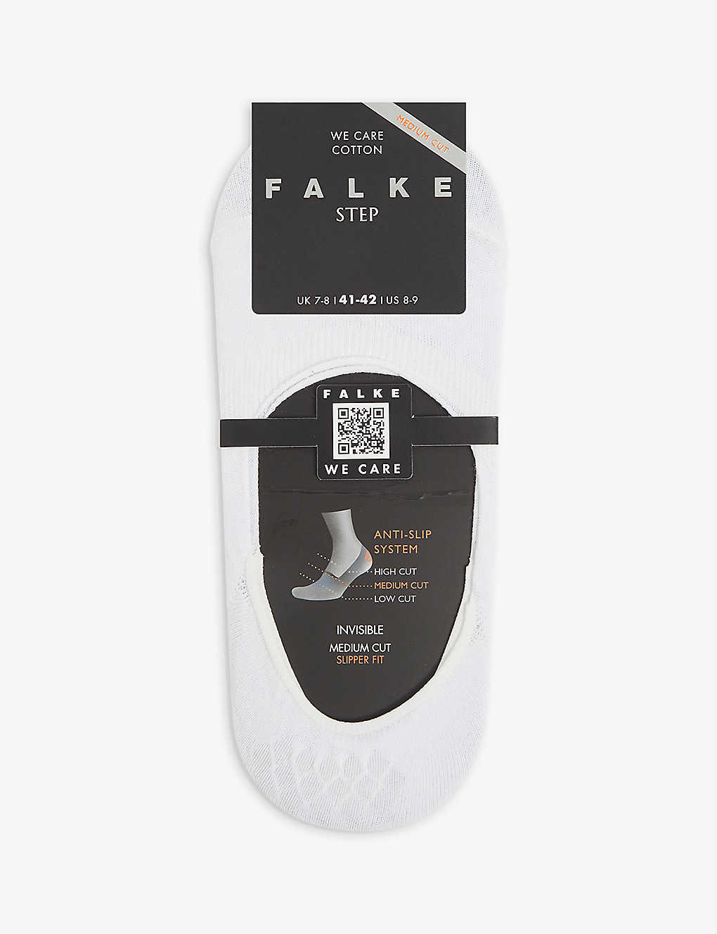 Falke Step Medium-cut Invisible Cotton-blend Socks In White