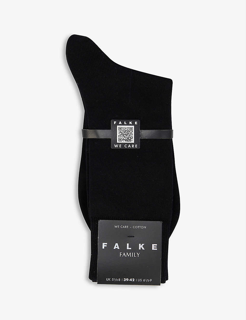 Falke Family Ankle-length Stretch-cotton-blend Socks In Black