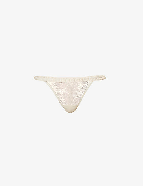 LOVE STORIES: Room Service mid-rise stretch-woven thong
