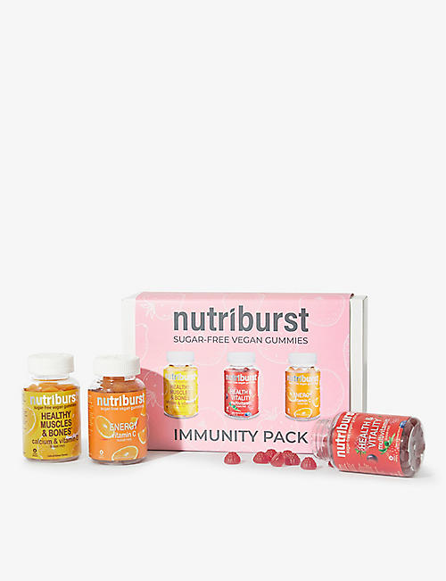 NUTRIBURST: Immunity Pack sugar-free vegan gummies 3x180g