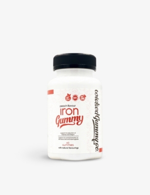 WICKED GUMMY: Iron 60 peach-flavoured gummies 60g