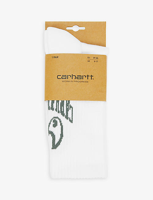 CARHARTT WIP: Grin jacquard-logo stretch cotton-blend socks