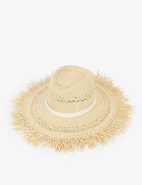 MAISON MICHEL: Charles ribbon straw hat