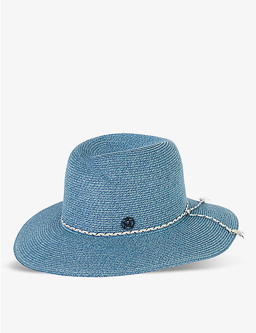MAISON MICHEL: Virginie straw fedora hat