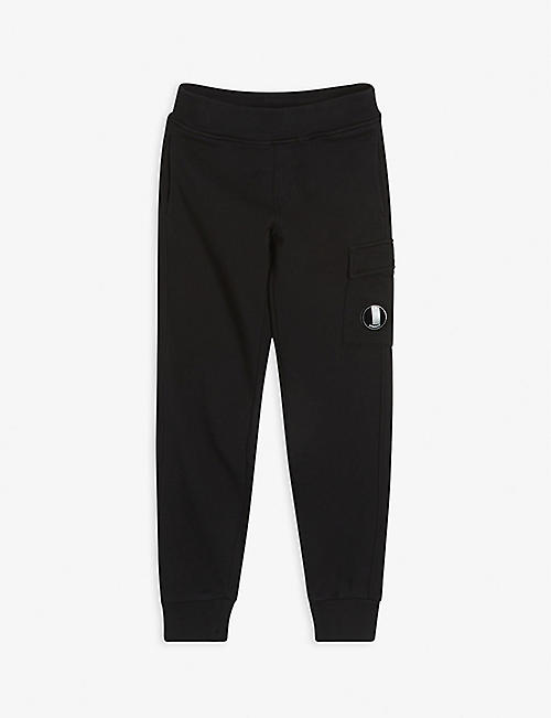 CP COMPANY: Lens-detail cotton jogging bottoms 4-14 years