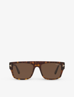 Tom Ford Ft0907 Dunning Square-frame Acetate Sunglasses In Brown