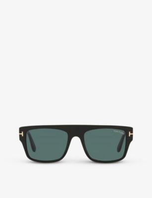 Shop Tom Ford Women's Black Ft0907 Dunning Square-frame Acetate Sunglasses