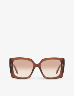 TOM FORD TOM FORD WOMEN'S BROWN FT0921 JACQUETTA SQUARE-FRAME ACETATE SUNGLASSES,52828790