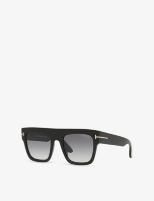 TOM FORD: TF84701B Square-Frame Acetate Sunglasses