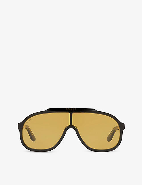 GUCCI: GG1038S acetate aviator sunglasses