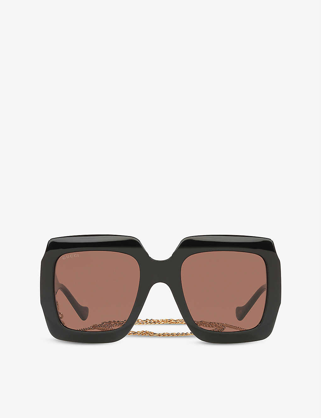 Gucci Womens Black Gg1022s Square-frame Acetate Sunglasses