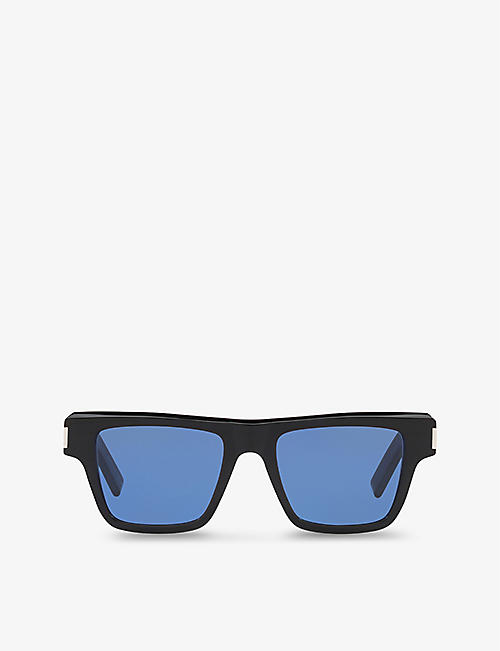 SAINT LAURENT: SL469 rectangle-frame acetate sunglasses