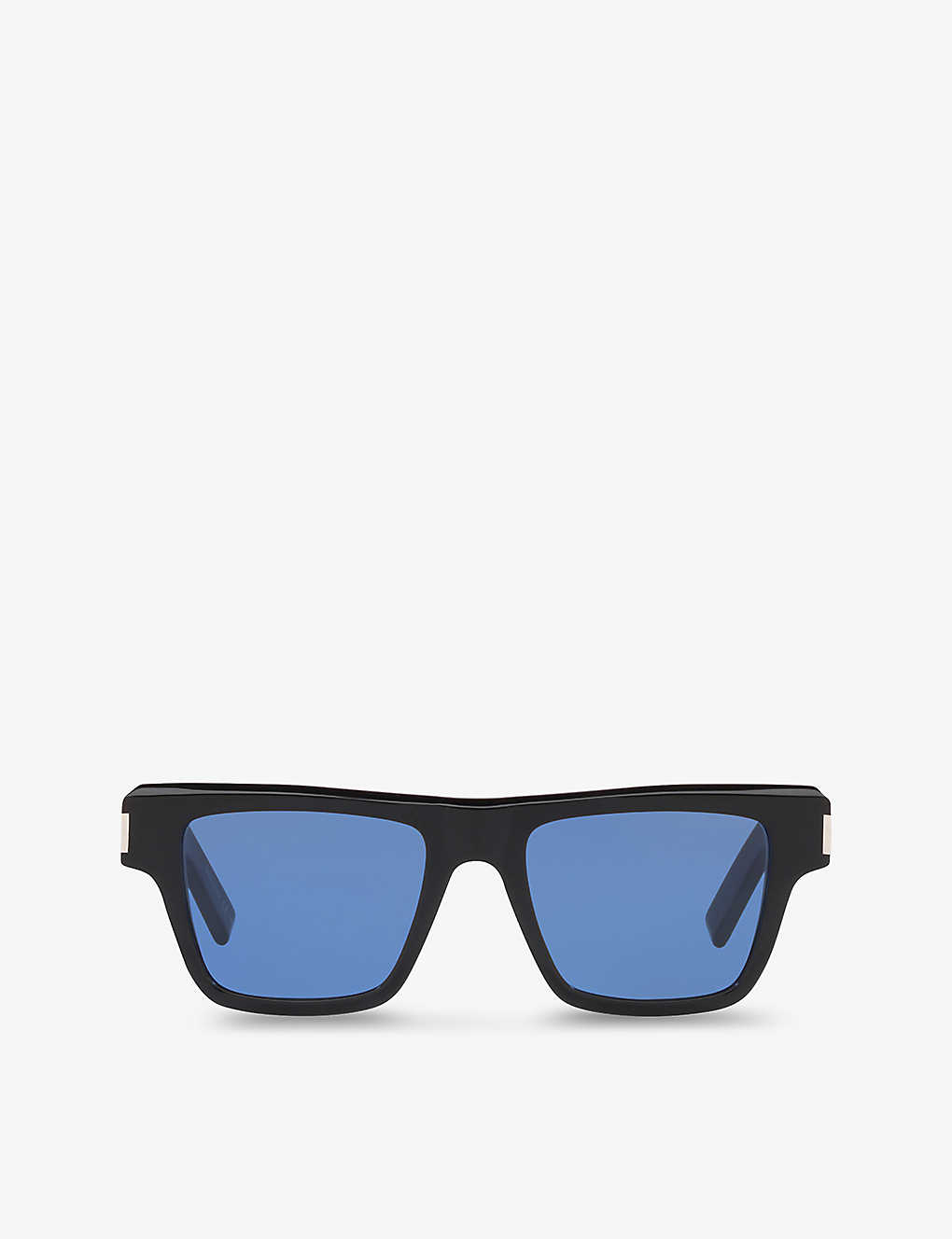 Saint Laurent Sl469 Rectangle-frame Acetate Sunglasses In Black