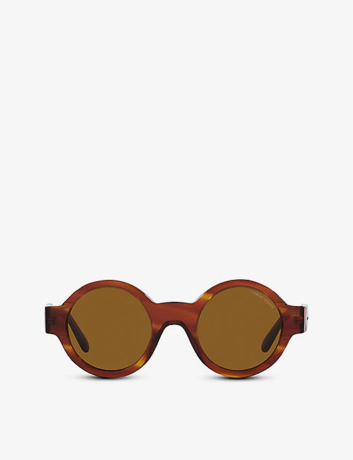 GIORGIO ARMANI: AR903M round acetate sunglasses