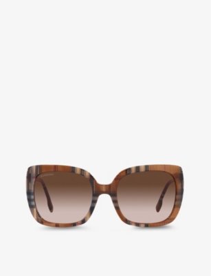 BURBERRY: BE4323 Caroll square-frame acetate sunglasses