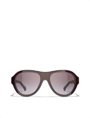 Pre-owned Chanel Woman Sunglasses Square Sunglasses Ch5505