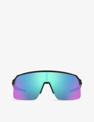 Oakley Oo9463 Sutro Lite Acetate Wraparound Sunglasses In Black