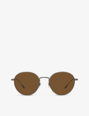 OLIVER PEOPLES: OV1306ST Altair round-frame metal sunglasses