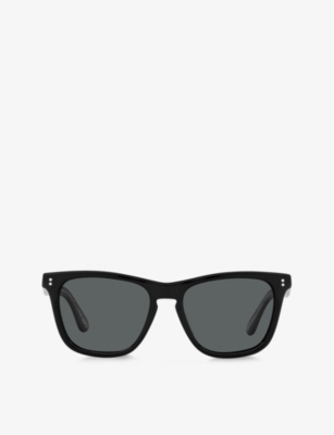 Shop Oliver Peoples Womens Black Ov5449su Lynes Sun Square-frame Acetate Sunglasses