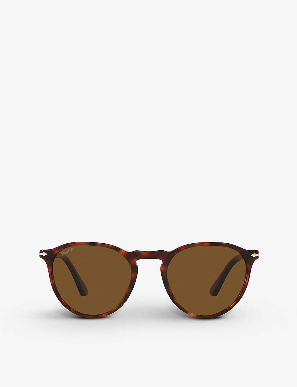Shop Persol Women's Brown Po3286s Phantos-frame Acetate And Crystal Sunglasses