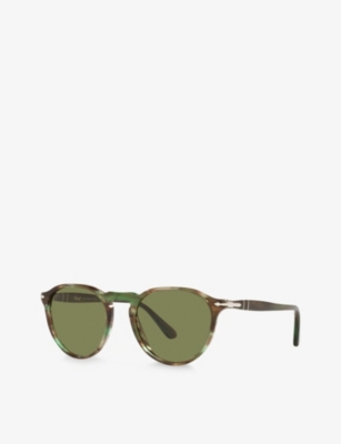 Persol Po3286s Phantos-frame Acetate Sunglasses In Green