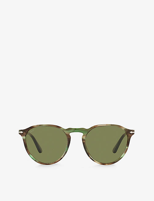 PERSOL: PO3286S phantos-frame acetate sunglasses