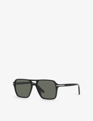 Prada Womens Black Pr 20ys Pilot-frame Acetate Sunglasses In Black