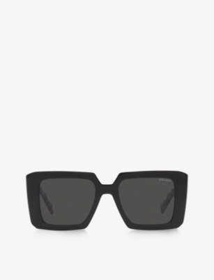 Shop Prada Women's Black Pr 23ys Symbole Acetate Sunglasses