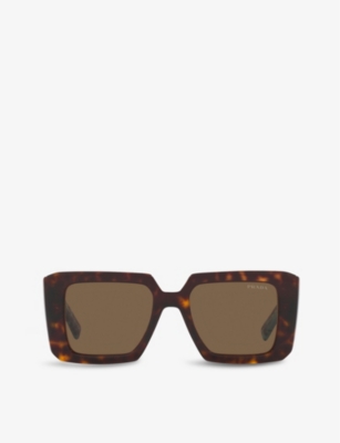PRADA: PR 23YS square-frame tortoiseshell acetate sunglasses