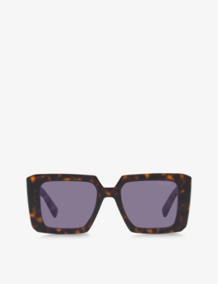 Shop Prada Women's Brown Pr 23ys Symbole Acetate Sunglasses