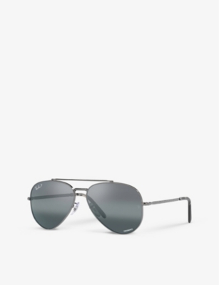 RAY-BAN: RB3625 aviator-frame metal sunglasses