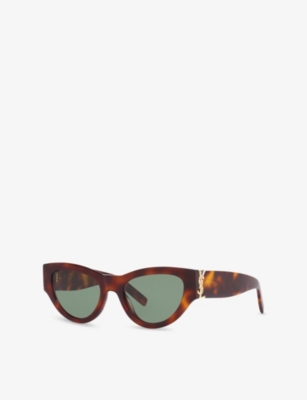 Saint Laurent Womens Brown Sl M94 Cat Eye-frame Acetate Sunglasses In Brown