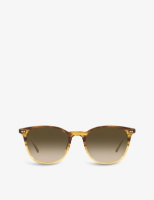 OLIVER PEOPLES: Oliver Peoples x Brunello Cucinelli OV5482S Gerardo square-frame acetate and metal sunglasses