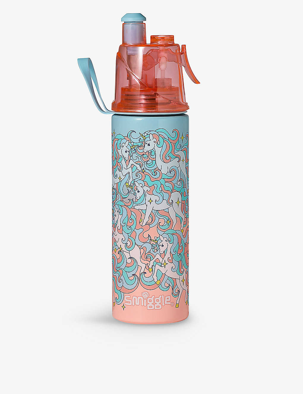 Smiggle Girls Coral Kids Loopy Spritz Stainless-steel Water Bottle 500ml
