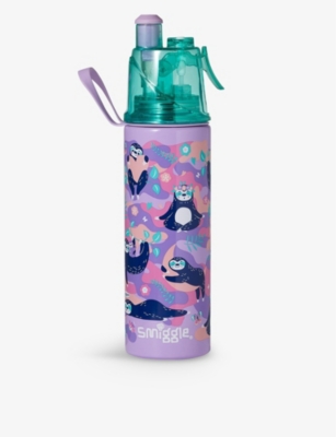 Smiggle Girls Lilac Kids Loopy Spritz Stainless-steel Water Bottle 500ml
