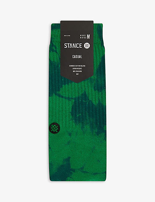 STANCE: Limpid tie dye-print woven socks