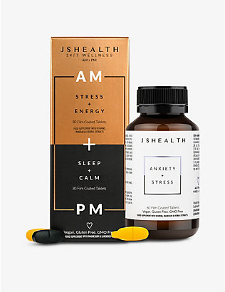 JSHEALTH VITAMINS: Anxiety + Stress supplement kit 290g