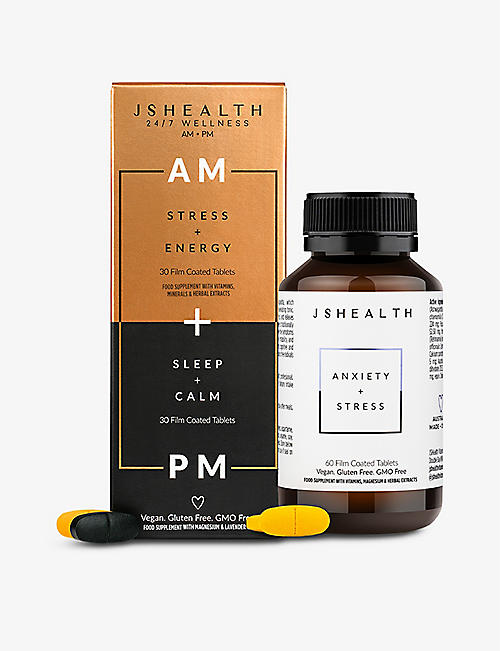 JSHEALTH VITAMINS: Anxiety + Stress supplement kit 290g