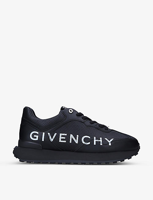 GIVENCHY: GIV Runner logo-print leather low-top trainers